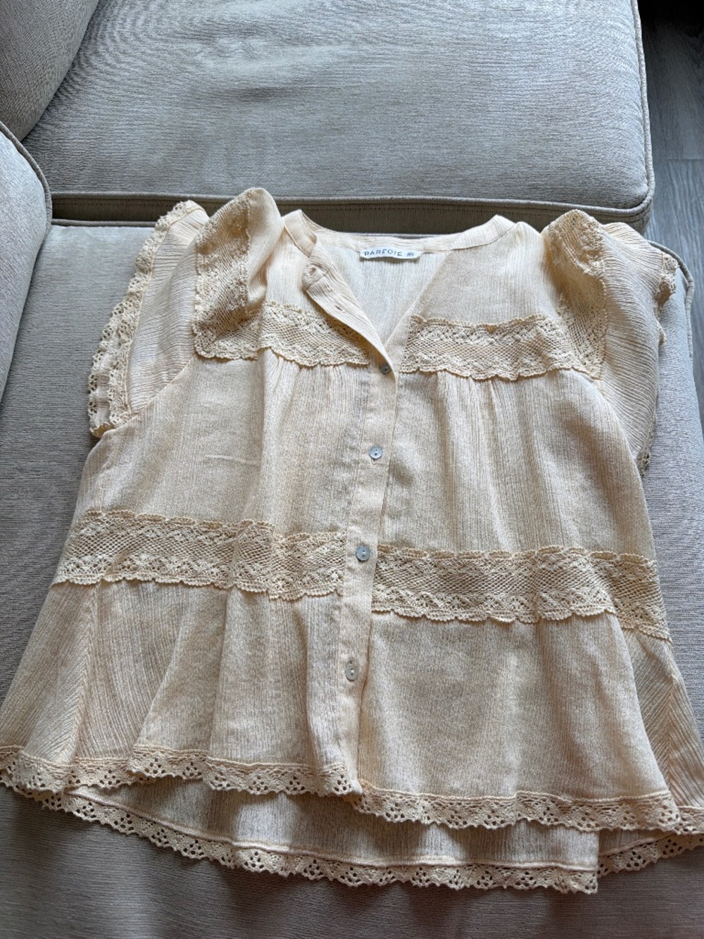 Yellow babydoll blouse